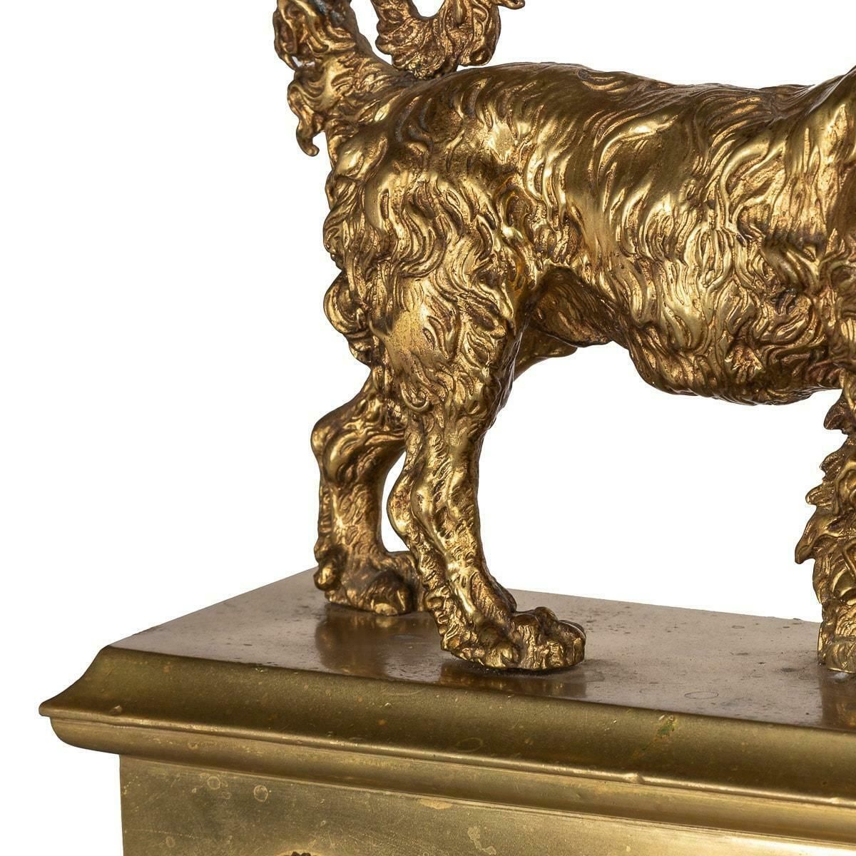 19th Century French Ormolu Fireplace Chenets Decorated With Dogs photo 4695.0