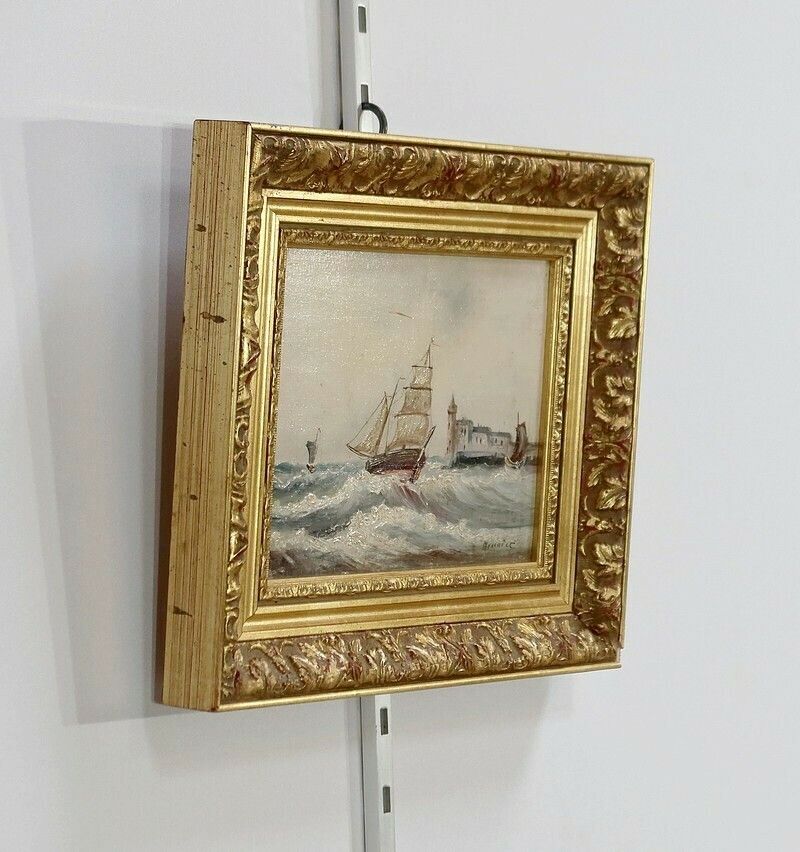 Marine Painting, 19th Century photo furniture