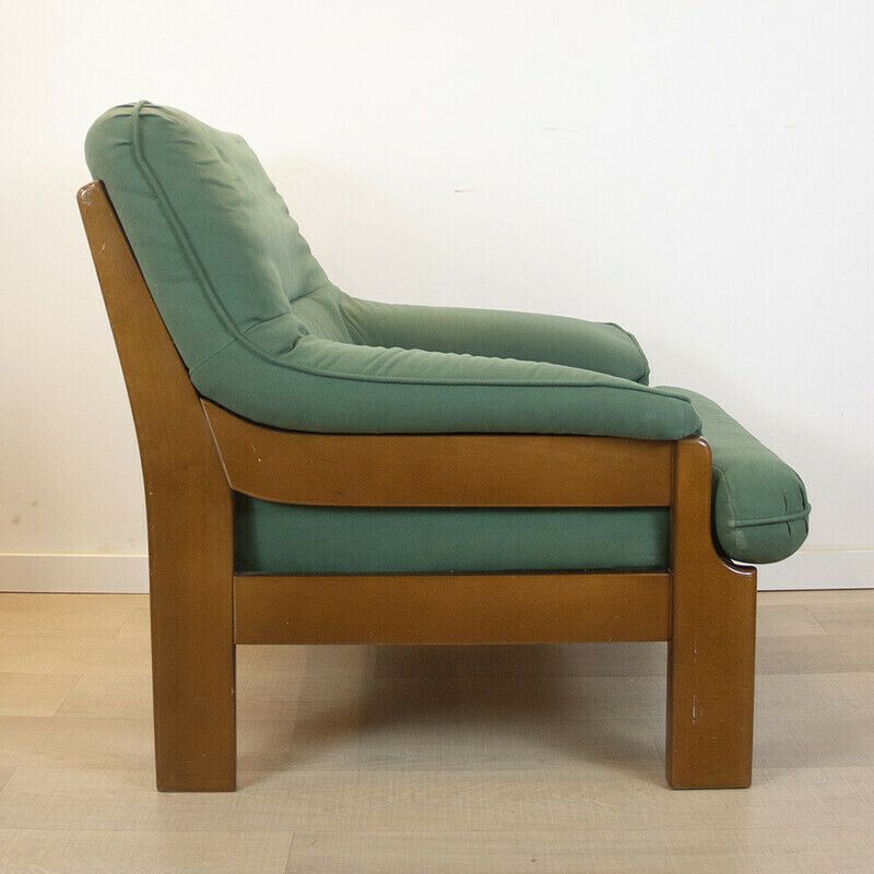 Vintage Armchair With Upholstered Cushions, Spain 1970s photo Furniture