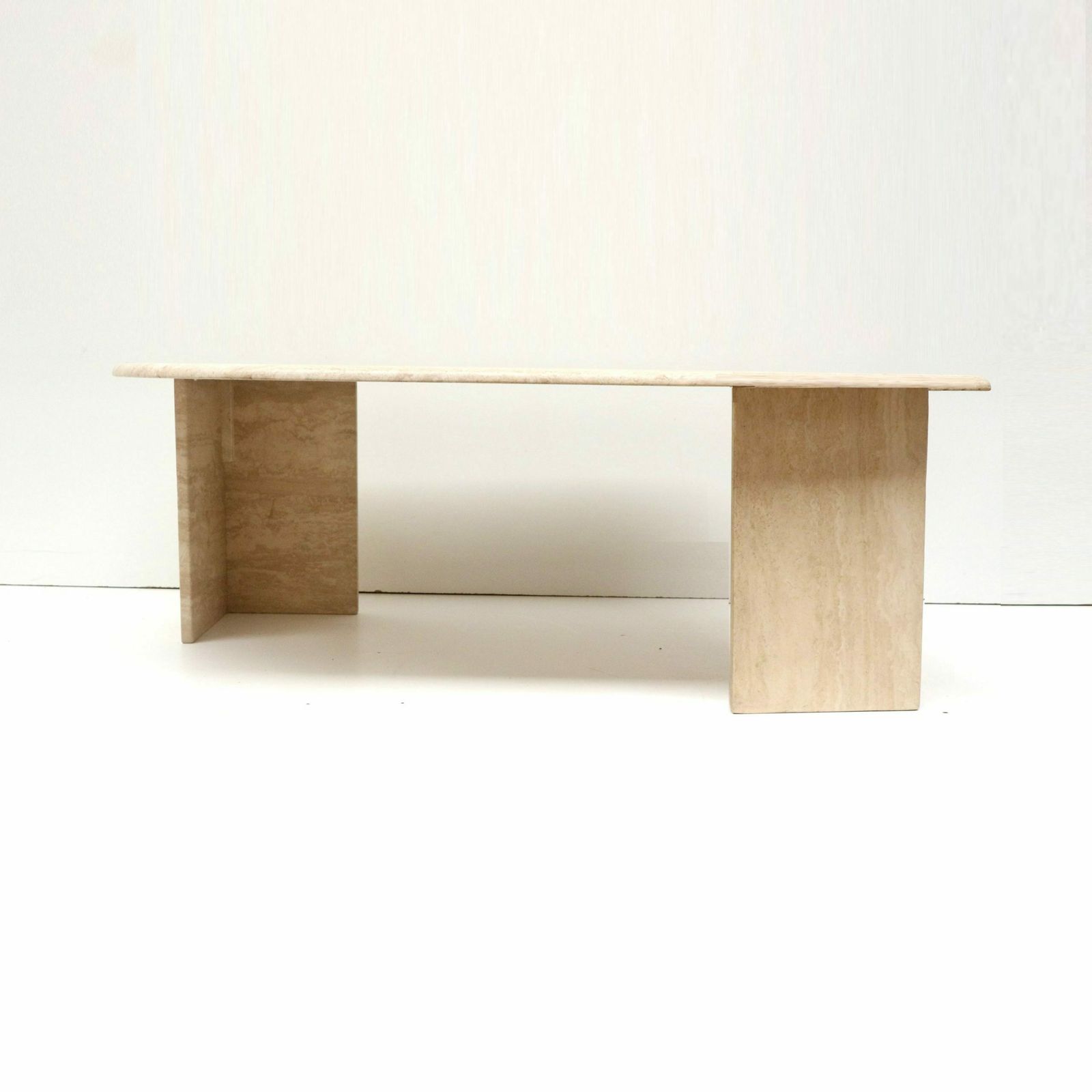 Italian Design Vintage Travertine Coffee Table Made In The 70s photo furniture