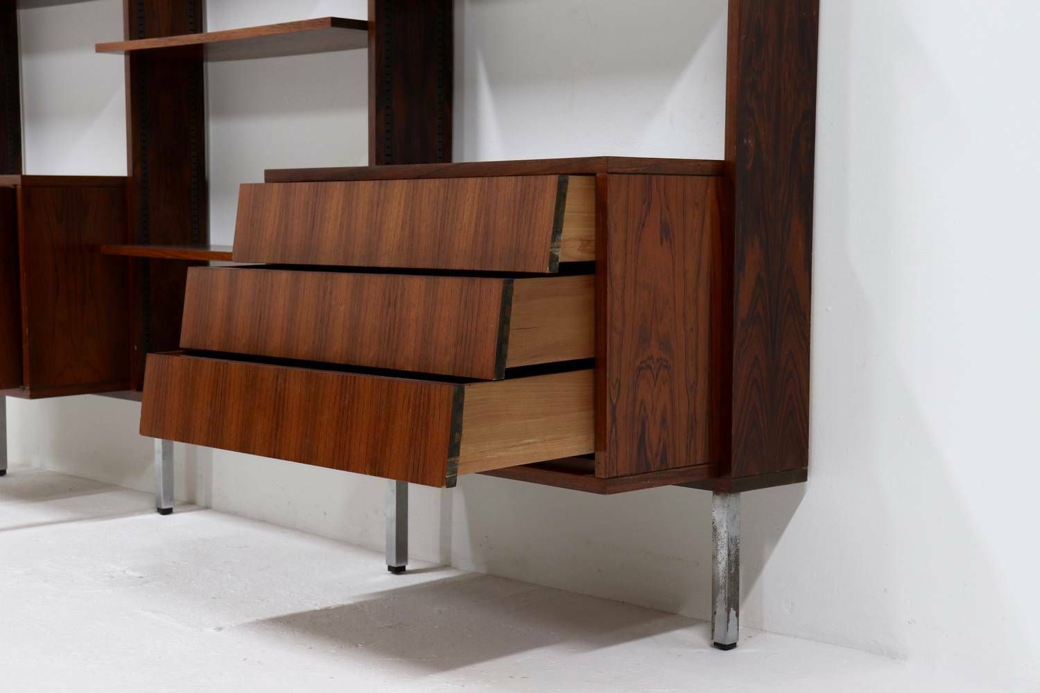 photo vintage Rosewood Wall Unit By Alfred Hendrickx For Belform Belgium 1960s