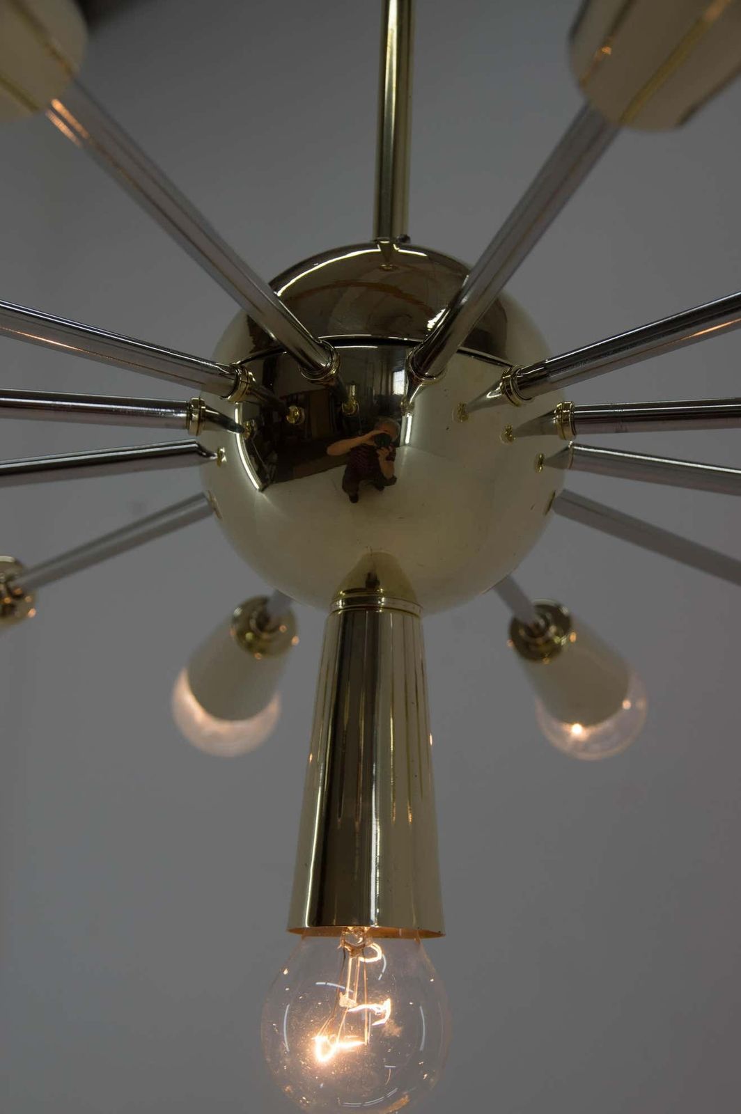 Lighting Space Age Sputnik Chandelier In Perfect Condition, Czechoslovakia, 1960s photo