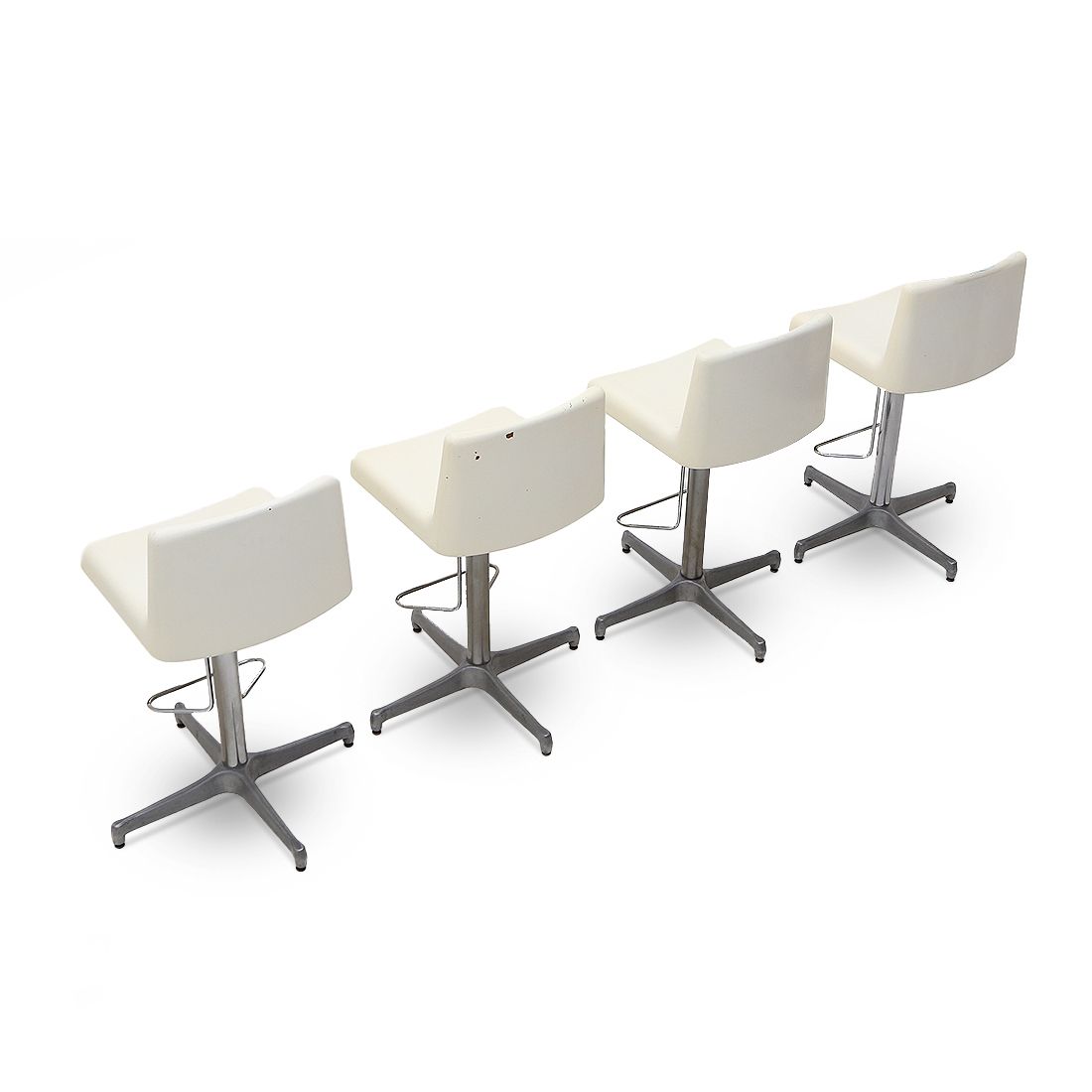 4 Stools With Fiberglass Seat By Vaghi, 1960s photo for sale