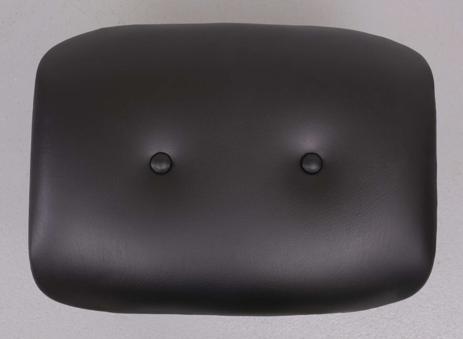 Black Faux Leather Ottoman, 1960s, Denmark photo Furniture