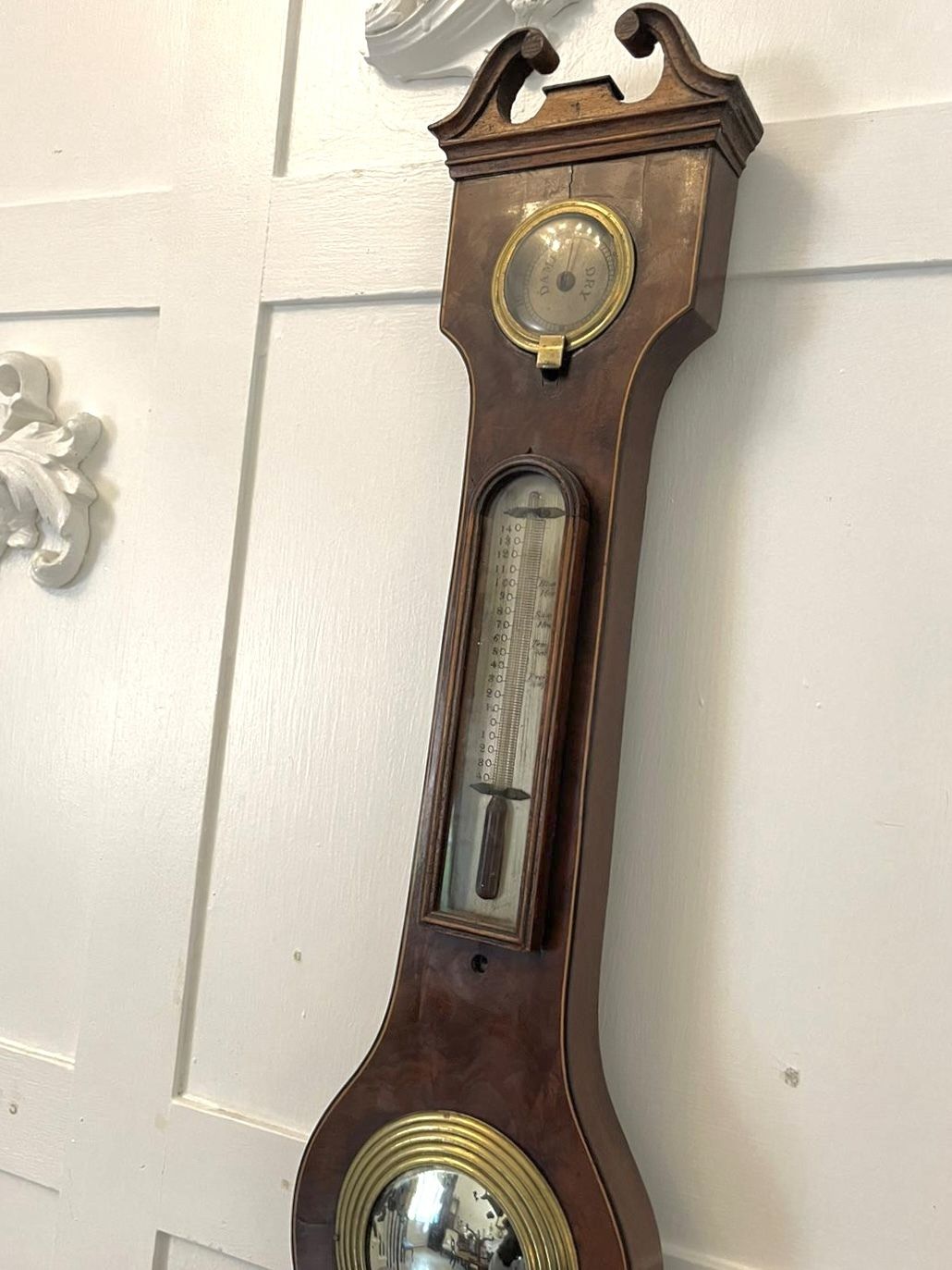 Antique 19th Century Rosewood Banjo Barometer photo vintage
