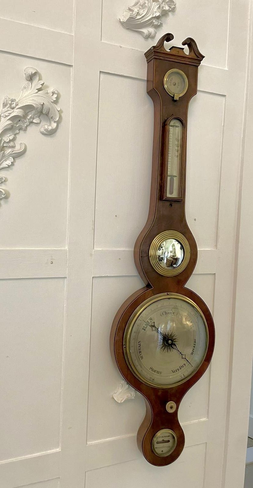 Home Decor Antique 19th Century Rosewood Banjo Barometer photo