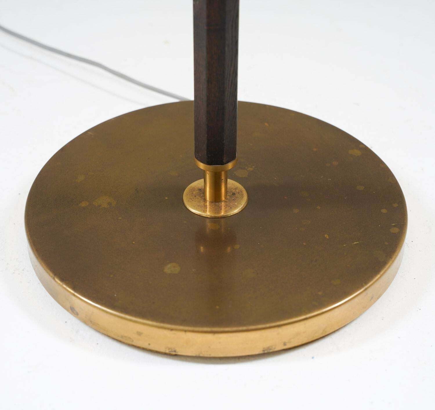 Swedish Brass And Wood Floor Lamp By Boréns photo 2220.0