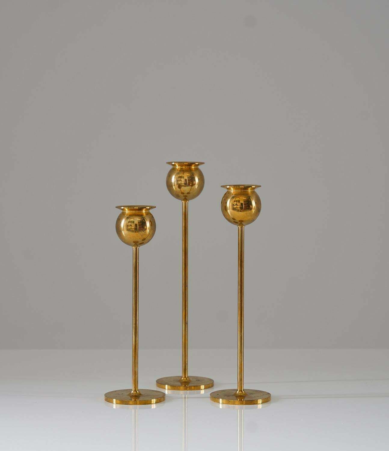Swedish Candle Holders In Brass By Pierre Forsell For Skultuna photo furniture