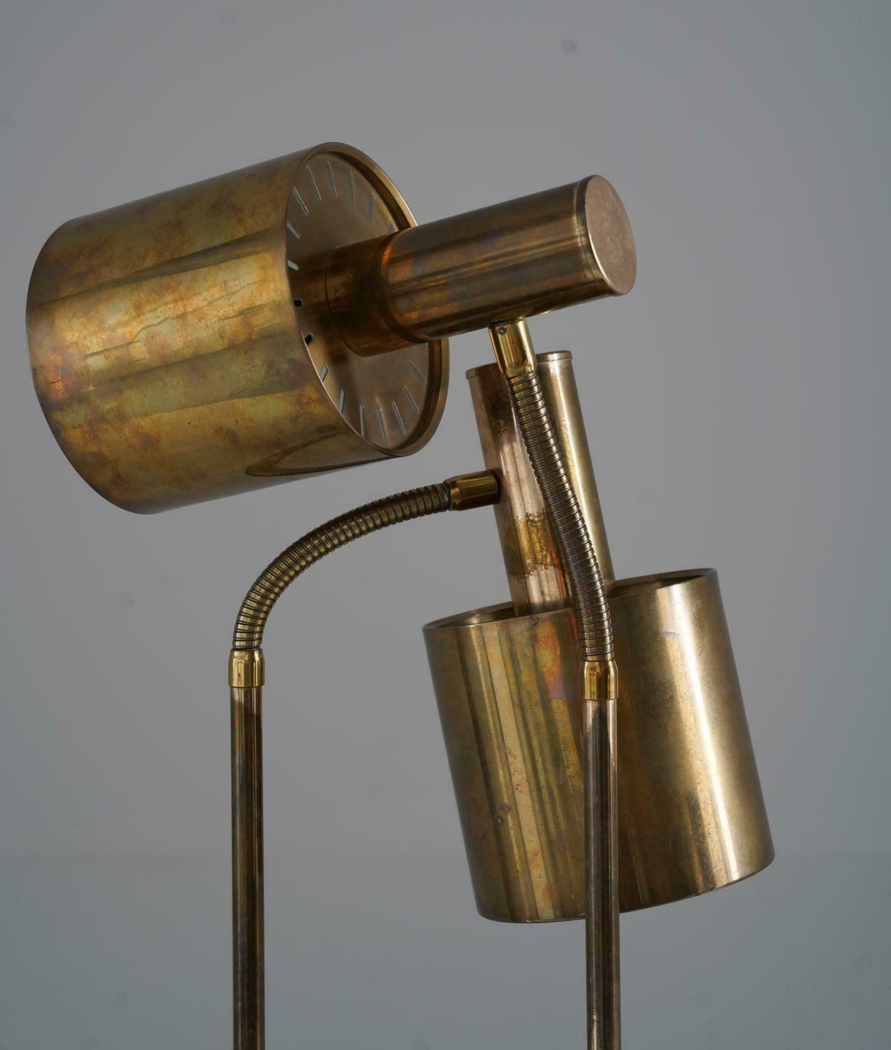 Scandinavian Midcentury Table Lamps In Brass By Konsthantverk Tyringe photo for sale