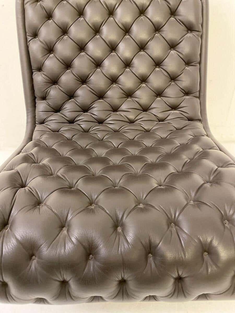 Mid Century Modern Brown Leather System 123 Chair By Verner Panton, Denmark photo furniture