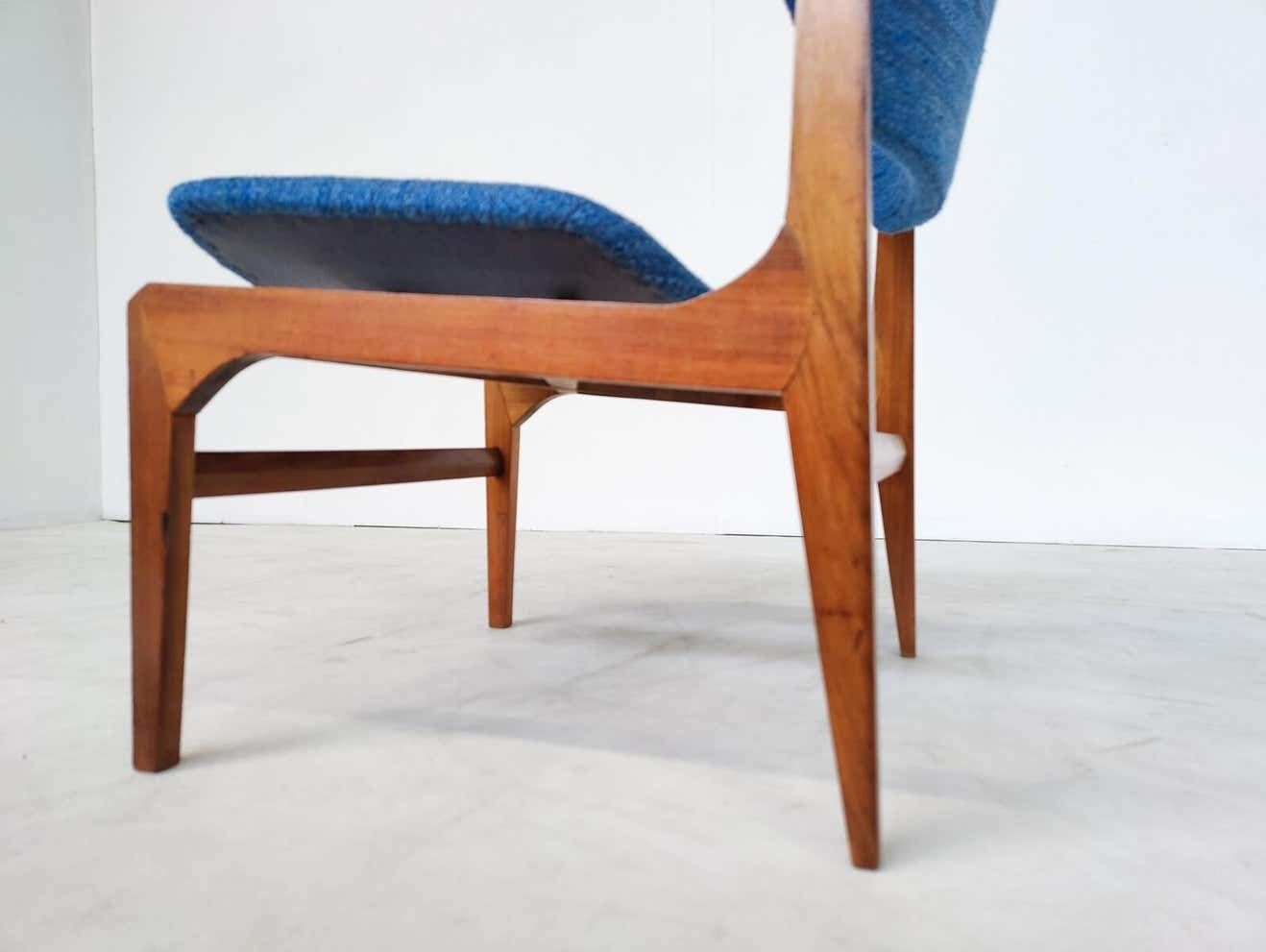 Mid Century Modern Set Of Two Armchairs With Matching Ottoman, Italy, 1960s photo furniture