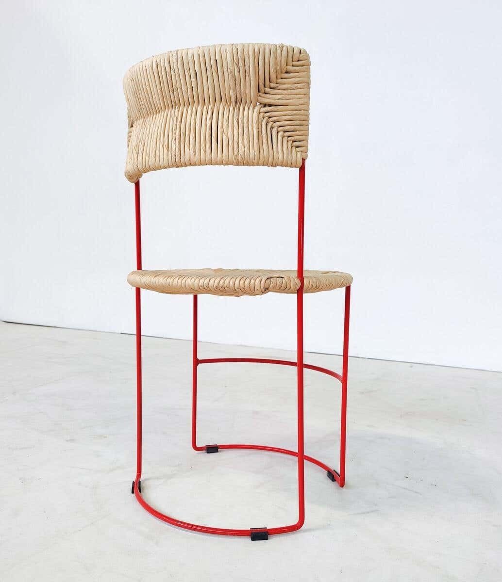 Mid Century Modern Set Of 4 Chairs By Laura De Lorenzo & Stefano Stefani photo for sale