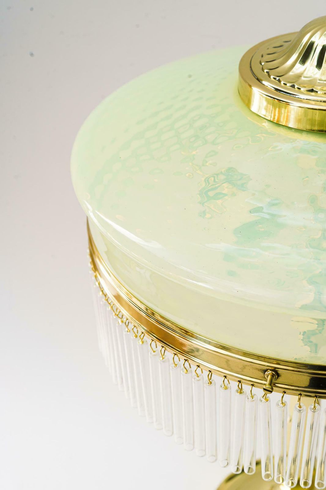 Art Deco Table Lamp With Originla Opaline Glass Shade Vienna Around 1920s photo 975.0