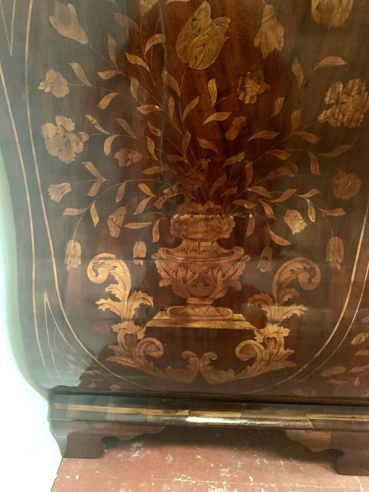 photo furniture Scriban Chest Of Drawers In Dutch Marquetry XVIII Century