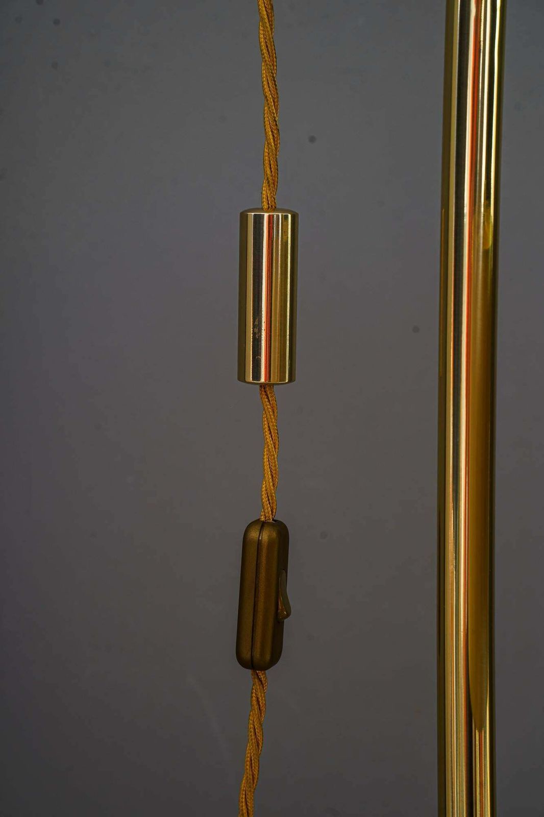 Rare And Big Adjustable Floor Lamp With Original Shade By Kalmar Around 1950s photo vinterior