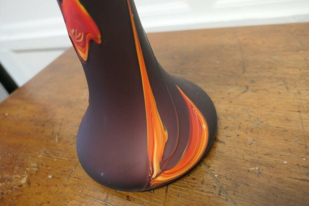 Large Glass Jack In The Pulpit Art Glass Vase. photo 360.0