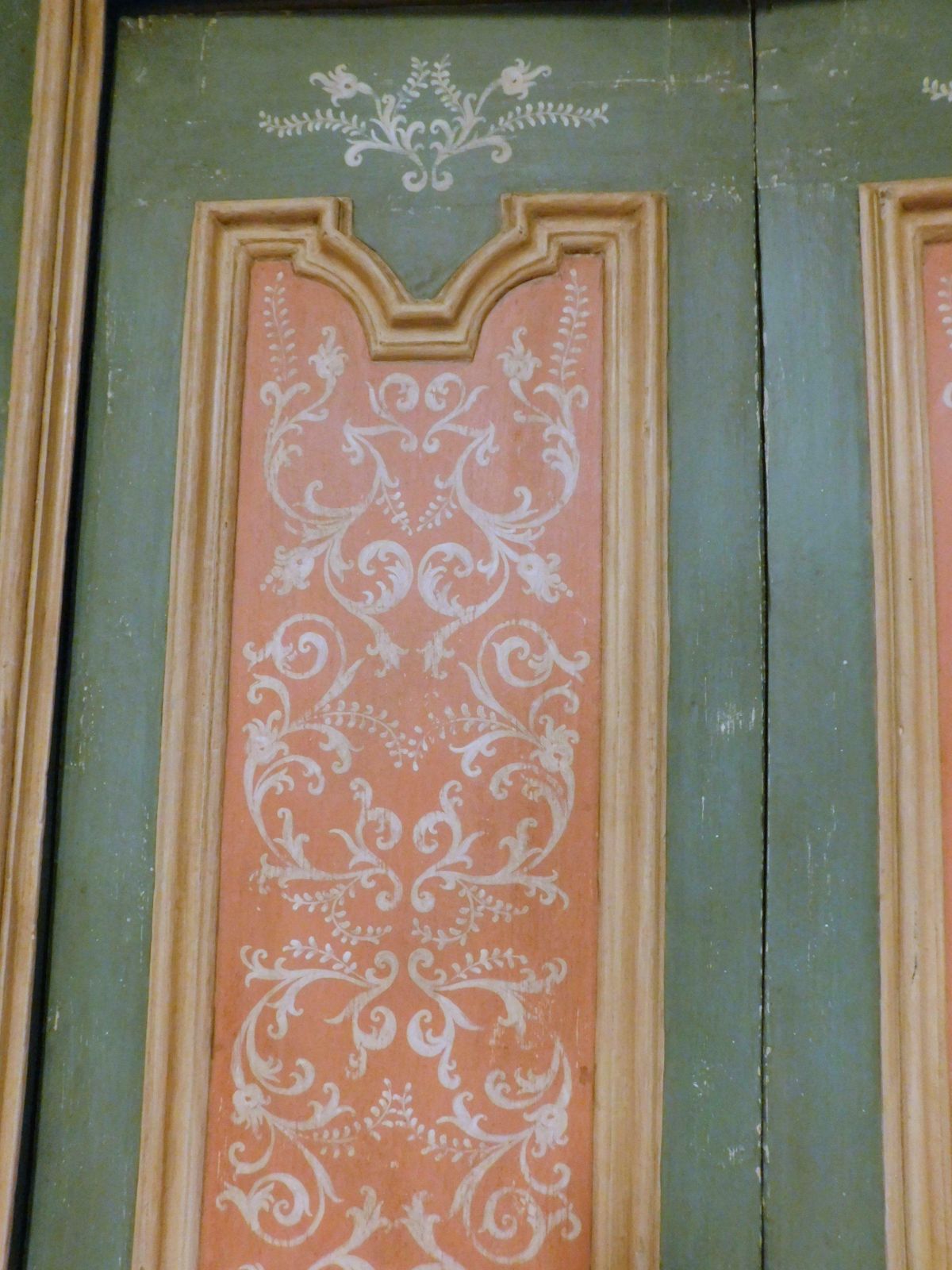 Pair Of Blue And Pink Lacquered Doors, Complete With Frame, 18th Century Italy photo 12403.0