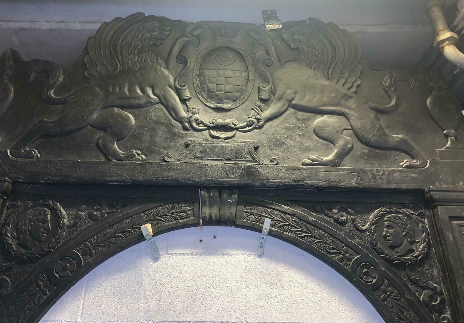 Important And Antique Portal Frame In Black Slate, 16th Century, Italy Genoa photo Home Fixtures