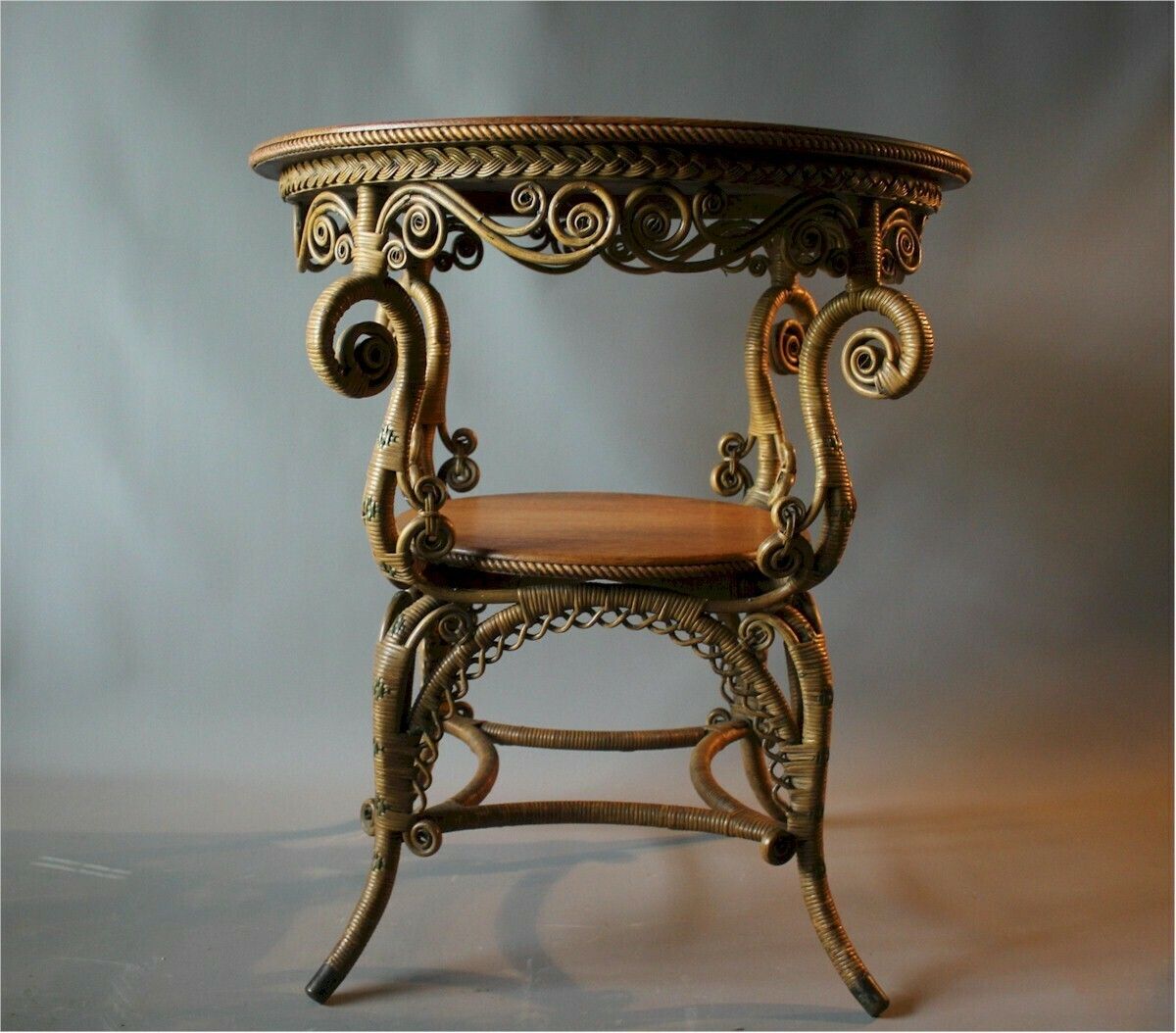 American Rattan Wicker Table By Heywood Brothers & Wakefield photo 1000.0
