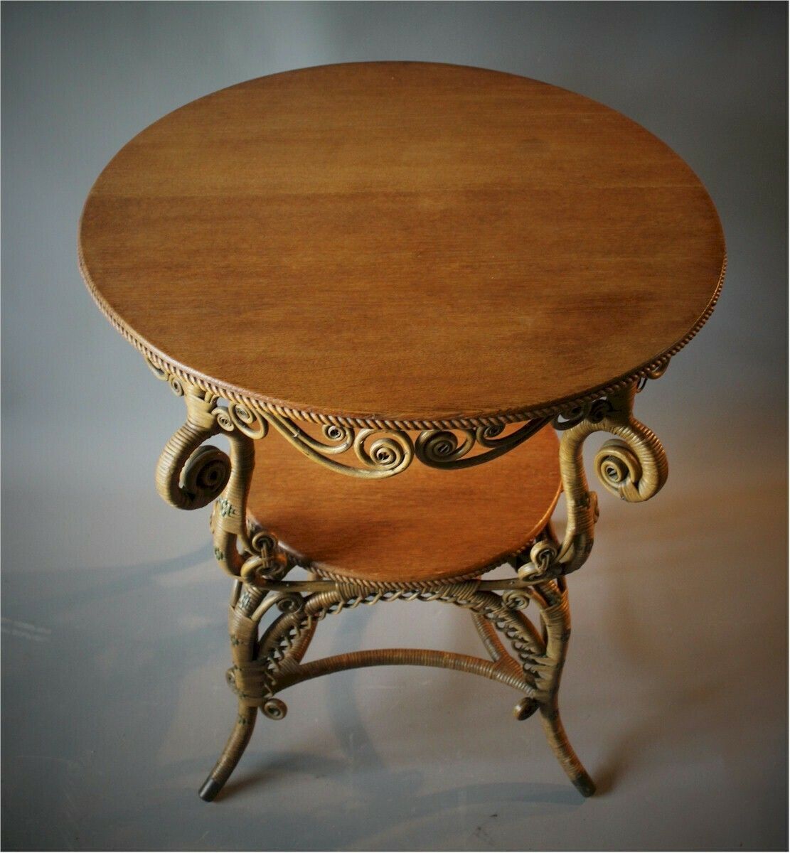American Rattan Wicker Table By Heywood Brothers & Wakefield photo buy