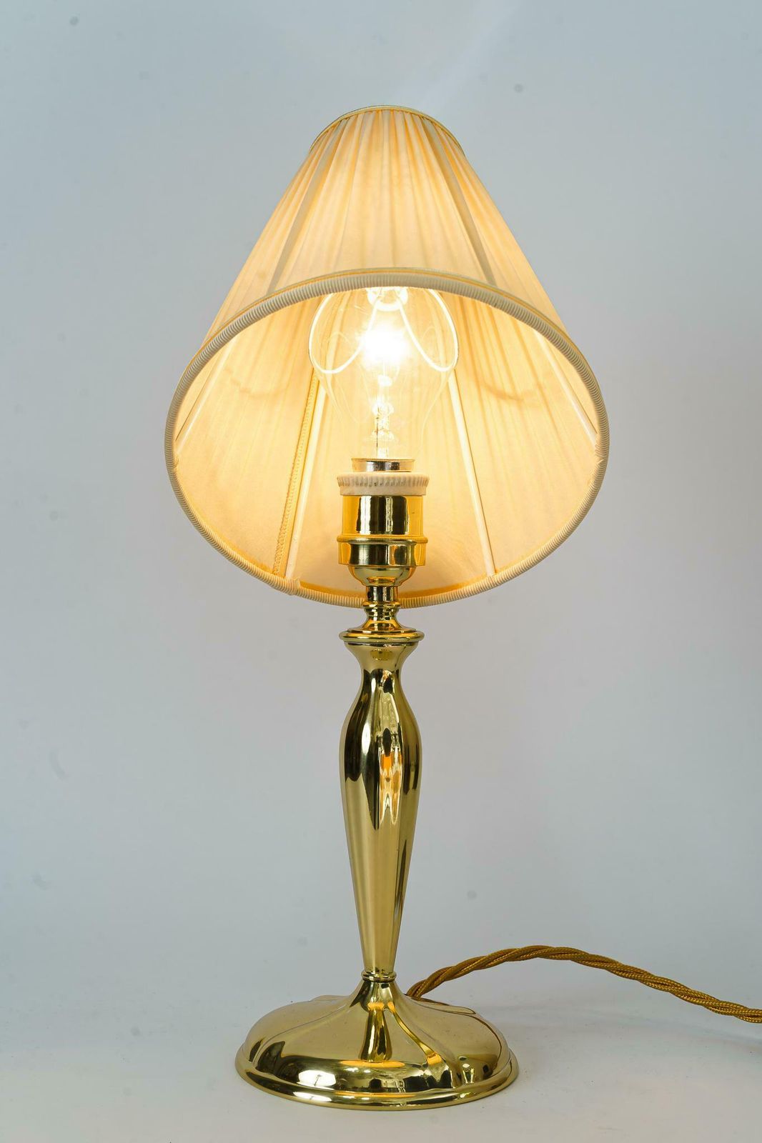 photo furniture Art Deco Table Lamp With Fabic Shade Vienna Around 1920s