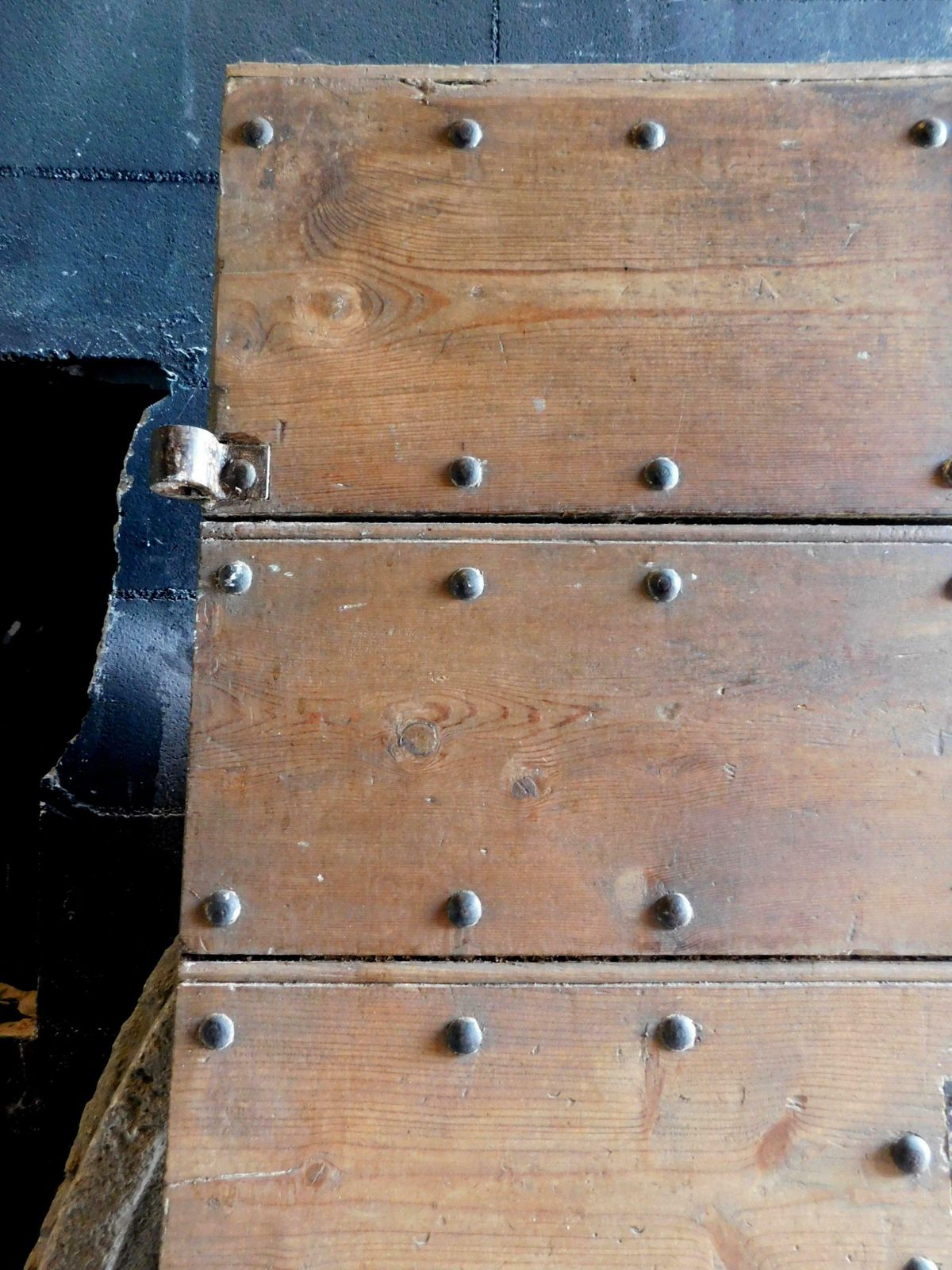 photo buy Double Prison Door In Wood And Iron, Nails & Bolts, 19th Century Italy