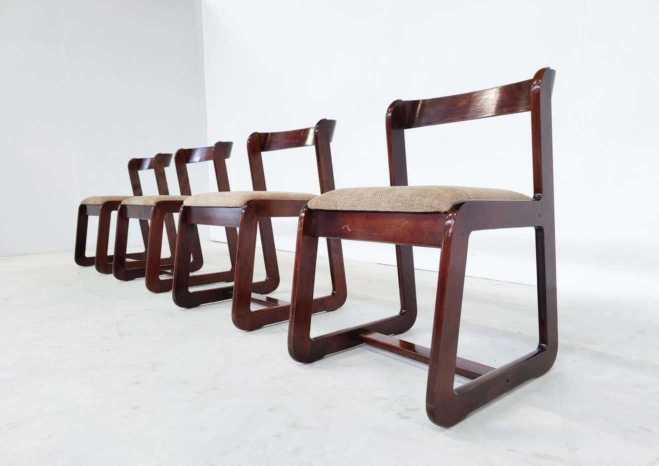 Mid Century Modern Set Of 4 Chairs By Mario Sabot, Italy, 1970s photo furniture