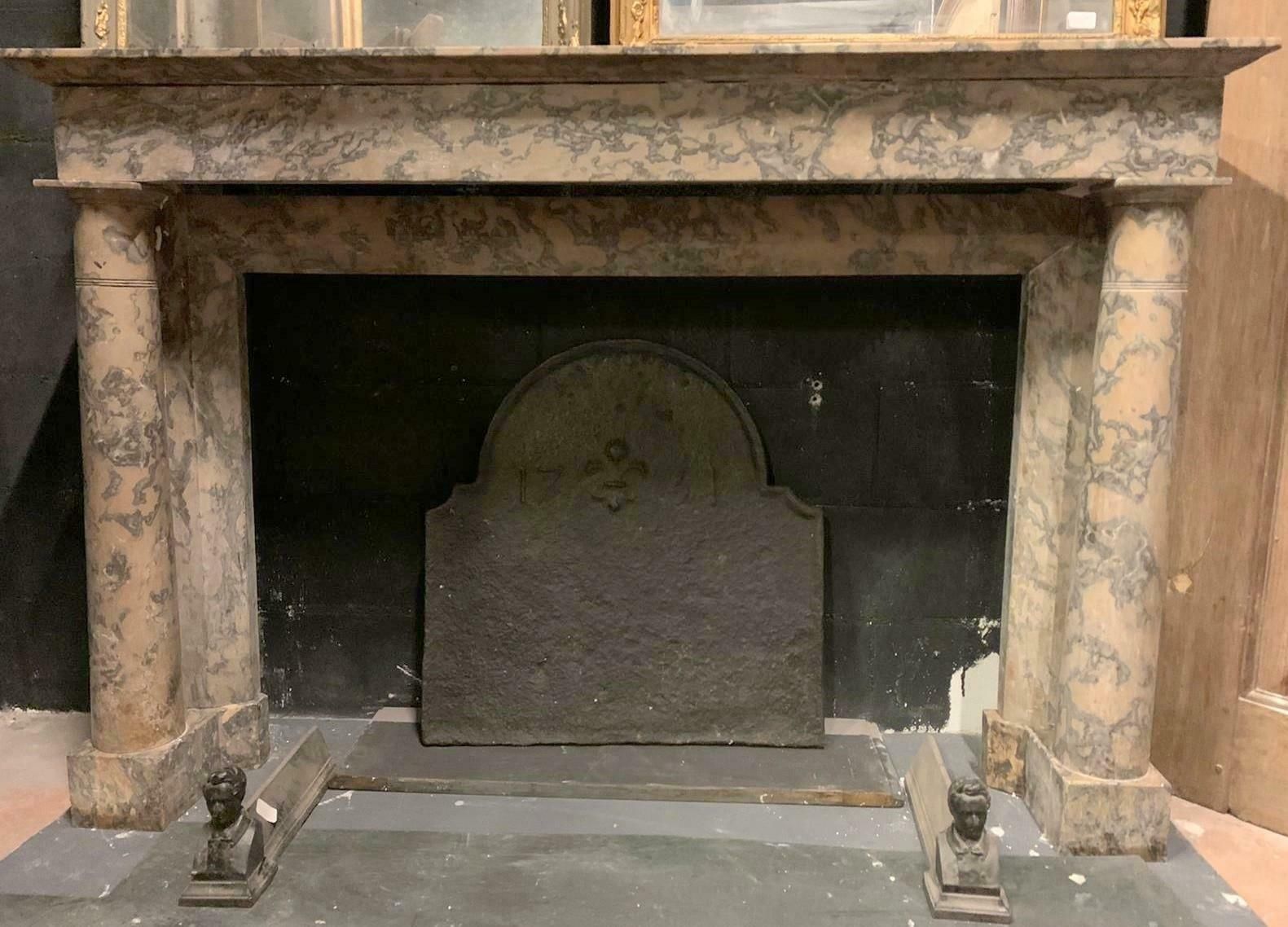 Antique Fireplace Mantle Empire Style, First Half Of The 19th Century, Italy photo for sale