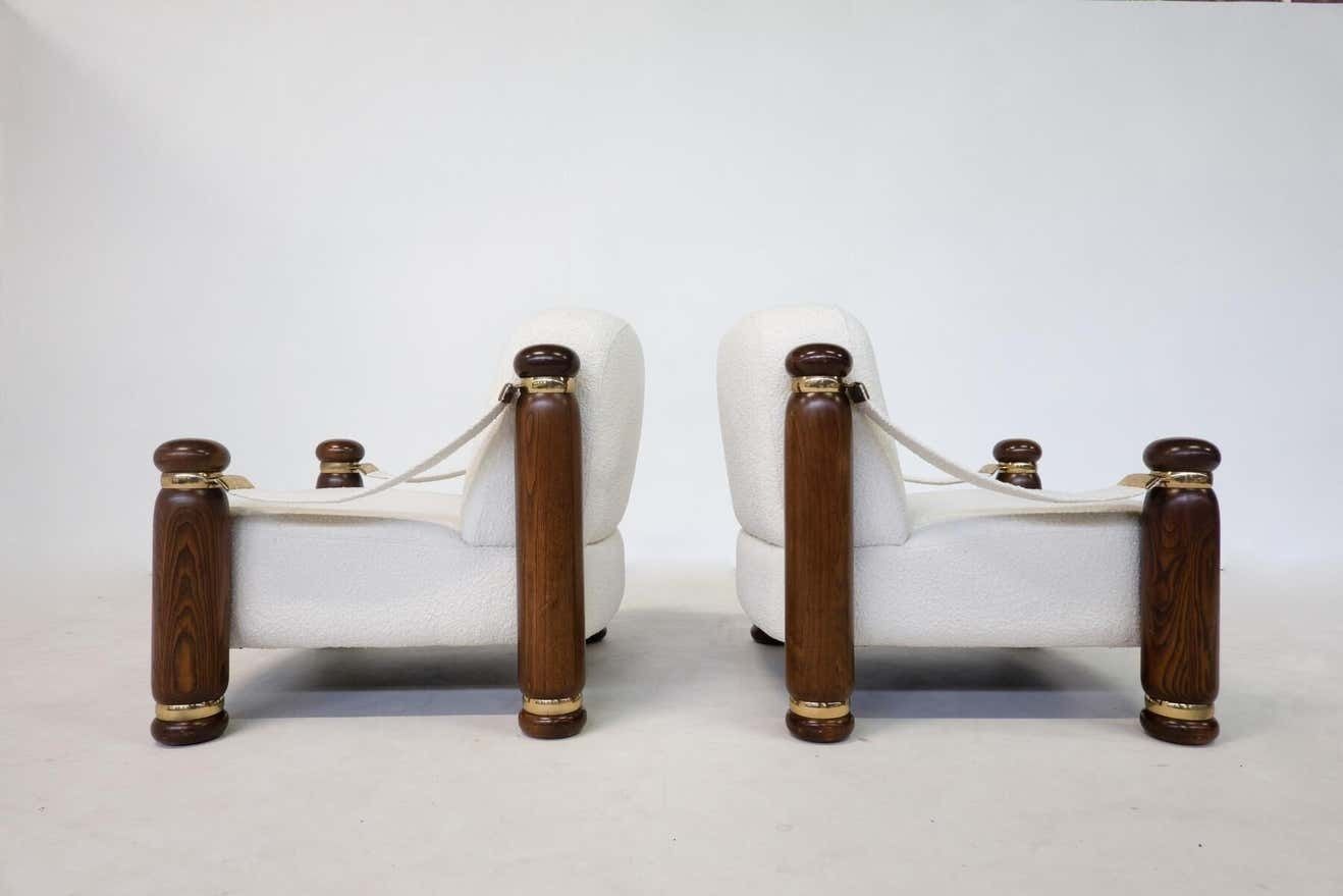 Mid Century Modern Pair Of Armchairs, Italy, 1970s, New Upholstery photo vinterior