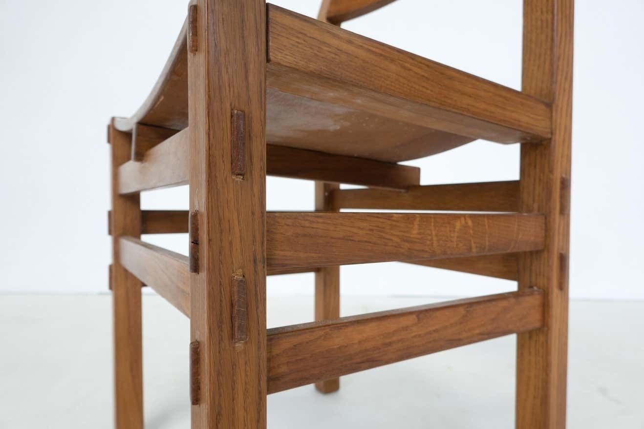 Mid Century Modern Set Of 6 Dining Chairs By Giuseppe Rivadossi, Italy, 1980s photo Furniture