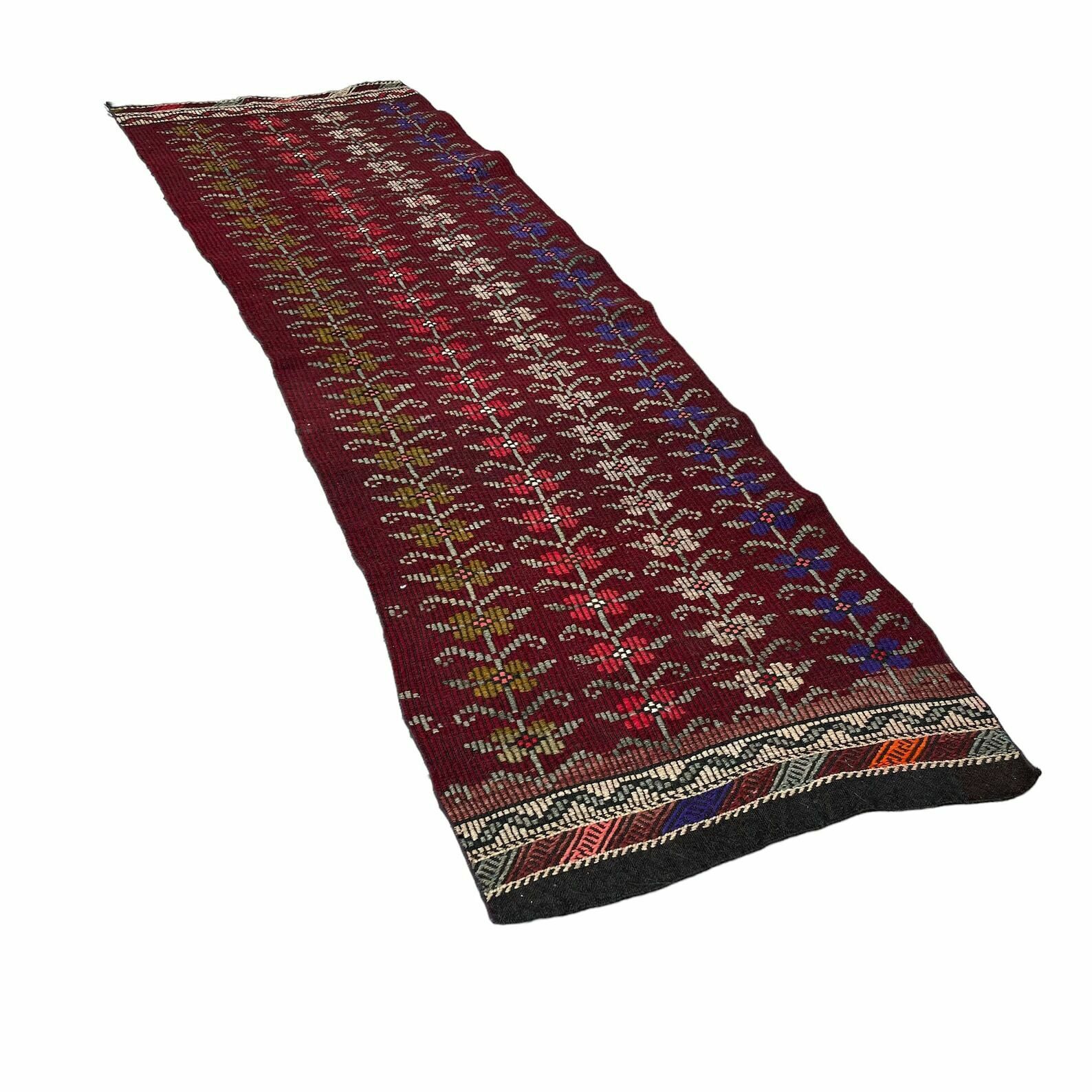 Traditional Turkish Kilim Runner ,Vintage Anatolian Turkish Kelim photo vinterior