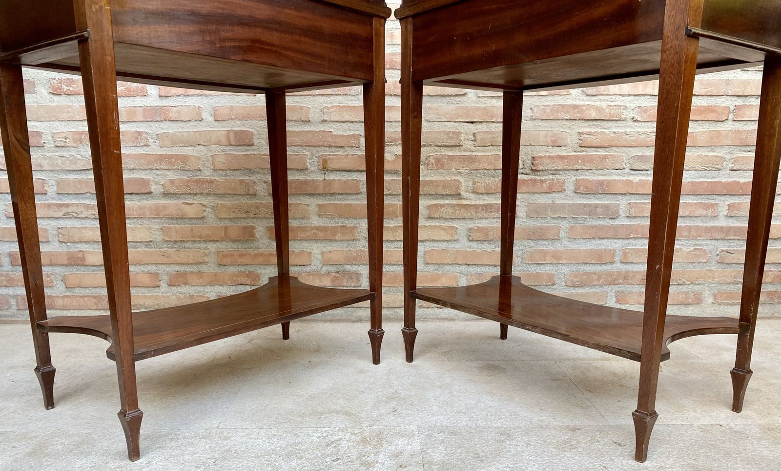 Pair Of Nightstands Or Secretary Desk With French Marquetry Inlaid, Circa 1920 photo 2561.25