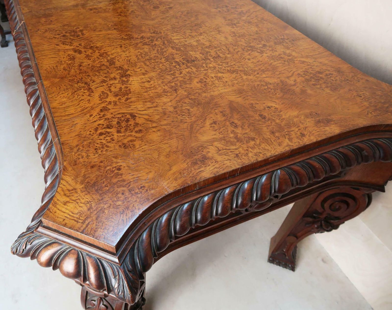 Large Antique Renaissance Revival Pollard Oak Table Circa 1835 photo 1800.0