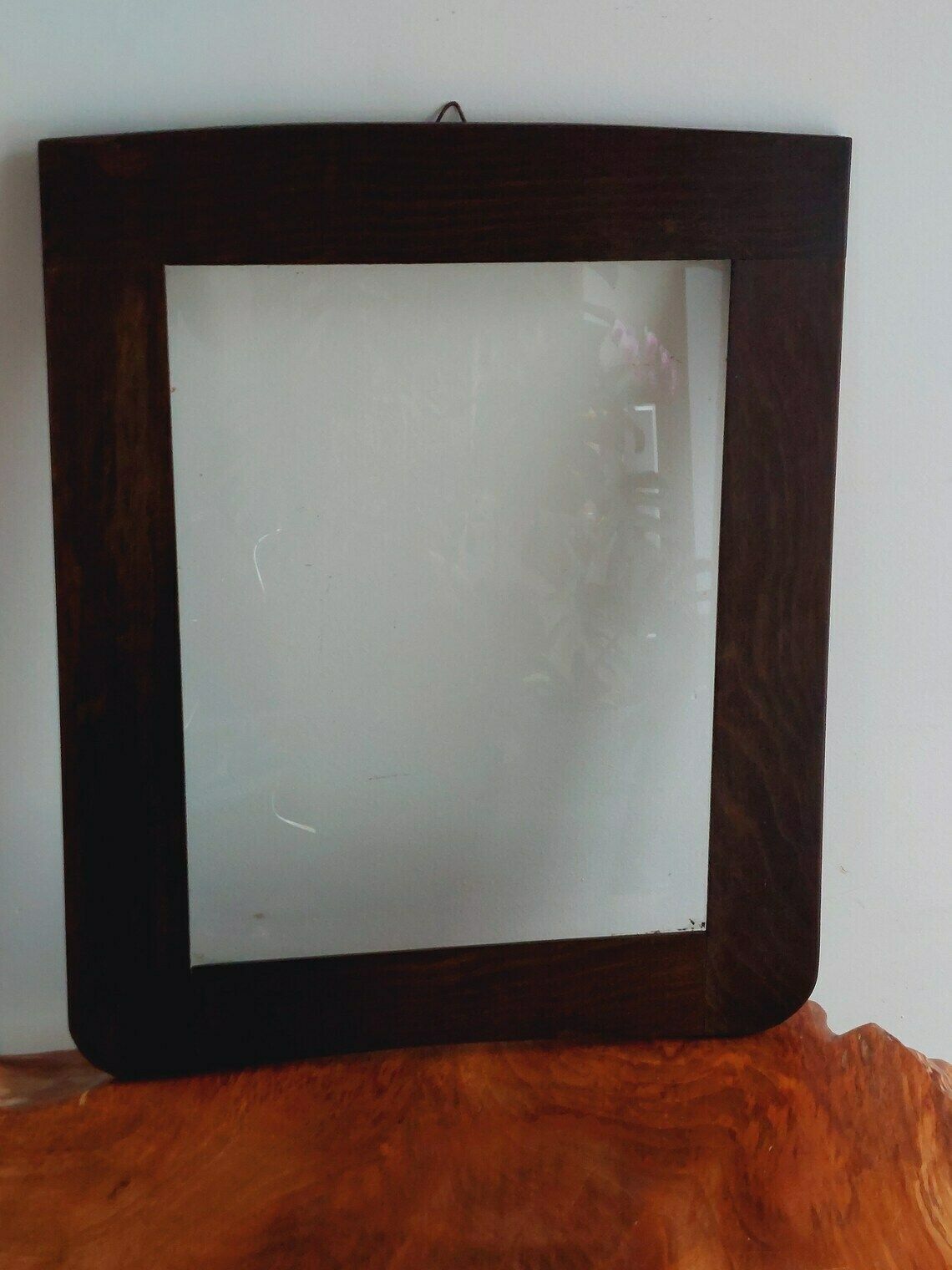 Antique Wooden Frame / Antique Photo Frame / Wooden Handmade Frame With Glass / Wooden Photo Frame / Home Decor / Unique Decor / 1950's