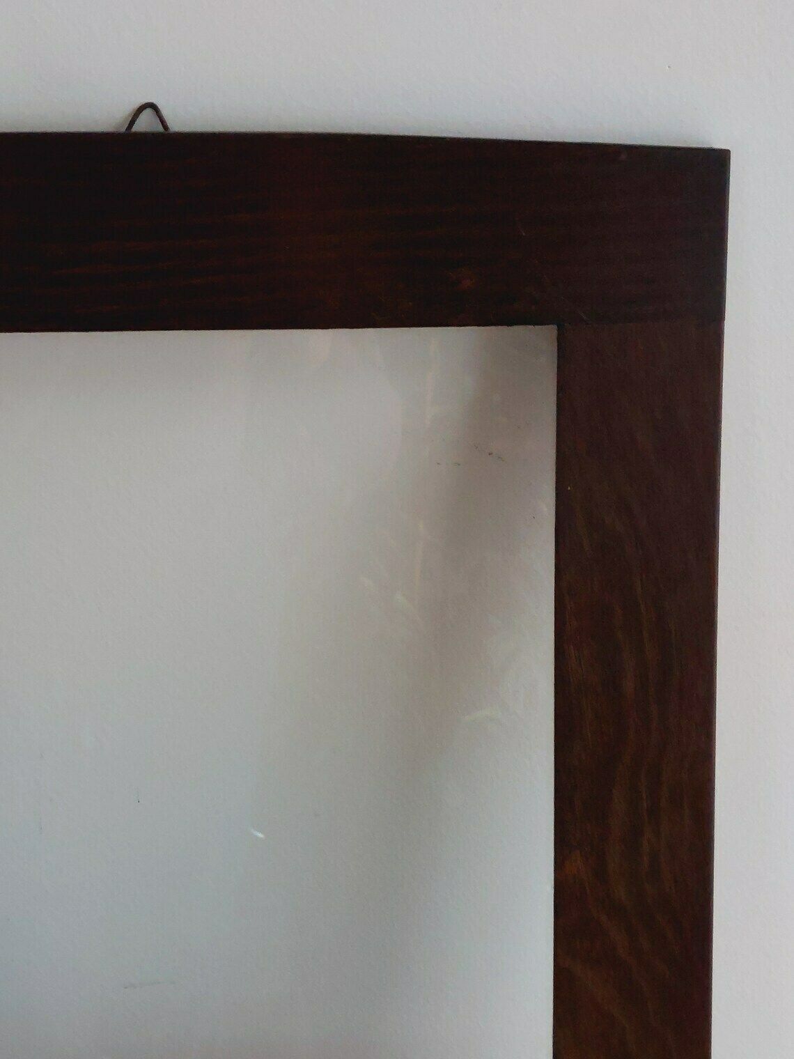 Antique Wooden Frame / Antique Photo Frame / Wooden Handmade Frame With Glass / Wooden Photo Frame / Home Decor / Unique Decor / 1950's photo vintage