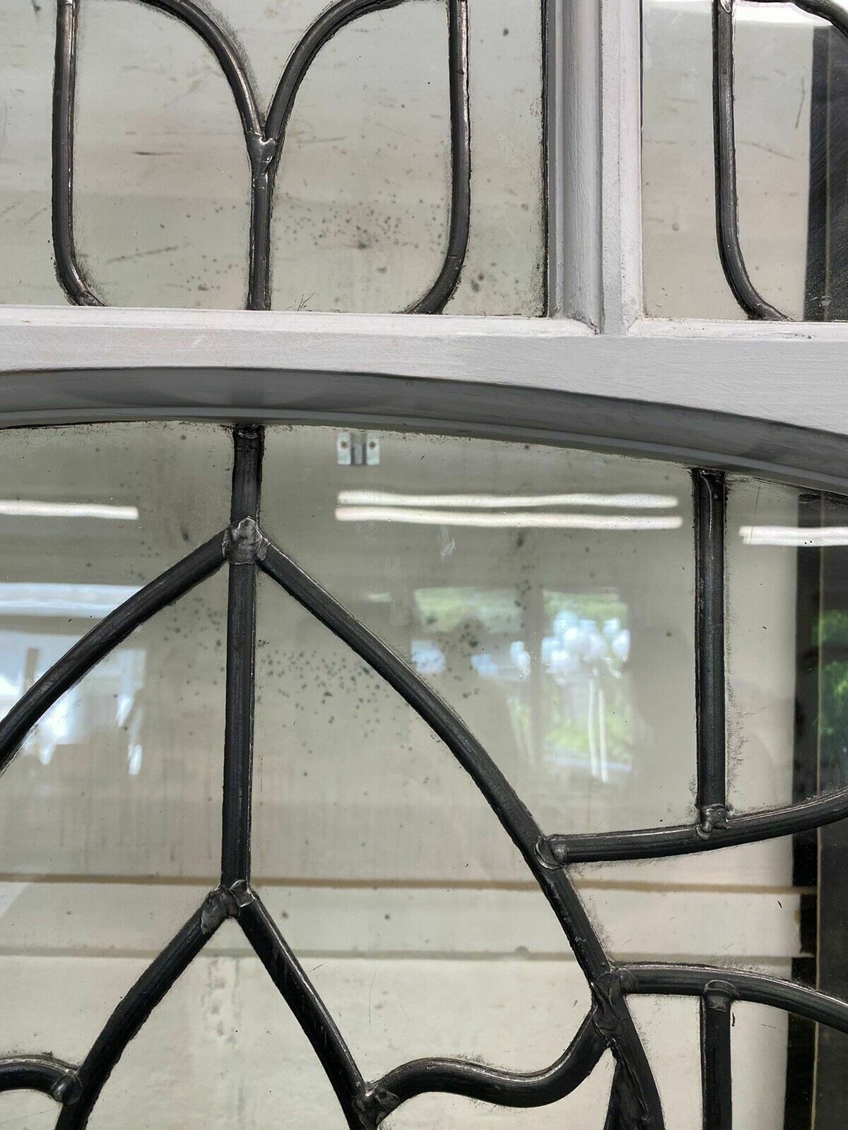 photo furniture Rare Victorian Antique Rolled Glass Front Door Period Reclaimed Leaded Wood Pine
