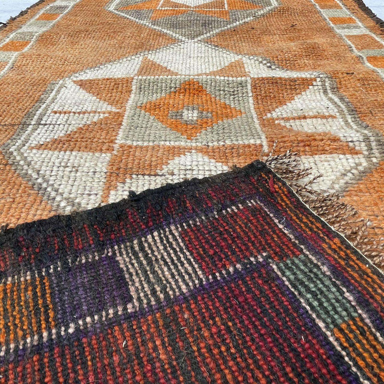 Vintage Kurdish Herki Rug , 363 X 95 Cm photo 1595.0