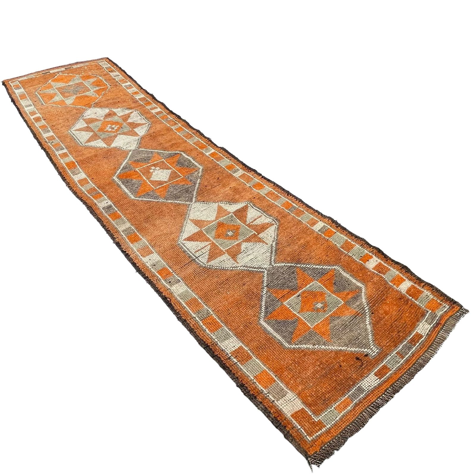 photo for sale Vintage Kurdish Herki Rug , 363 X 95 Cm