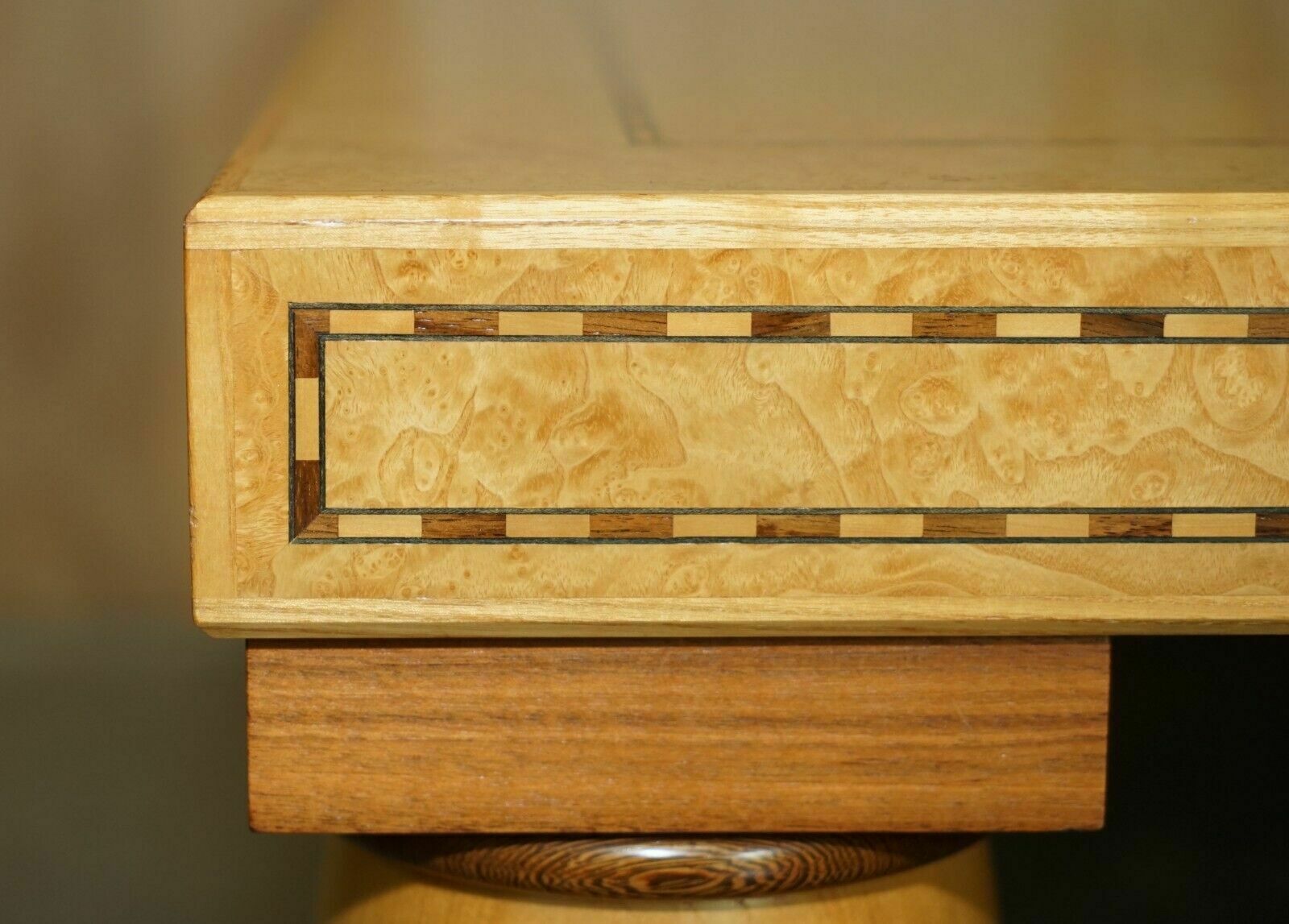 Stunning Original Andrew Varah Burr Walnut Satinwood & Oak Large Coffee Table photo 3750.0