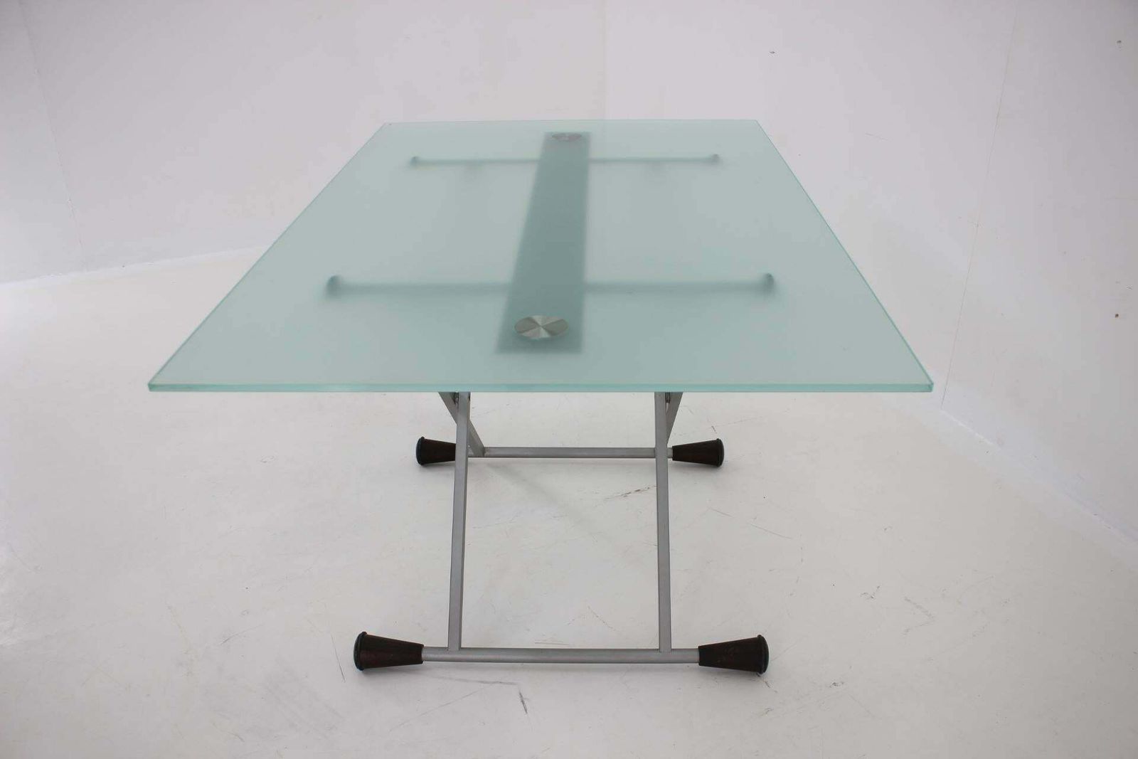 photo for sale 1990s Desalto Glass Elevator Coffee Or Dining Table, Italy