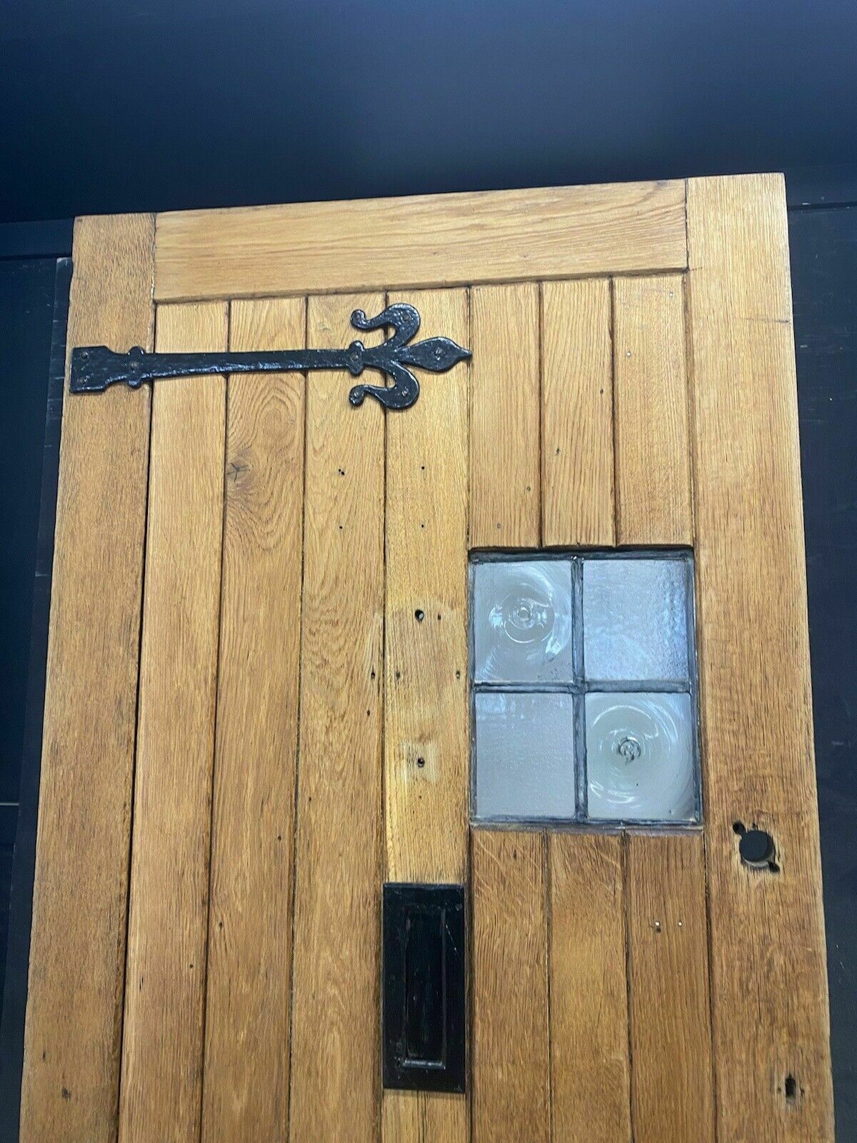 Solid Oak Cottage Front Door Old Period Antique Leaded Reclaimed Hardwood photo furniture
