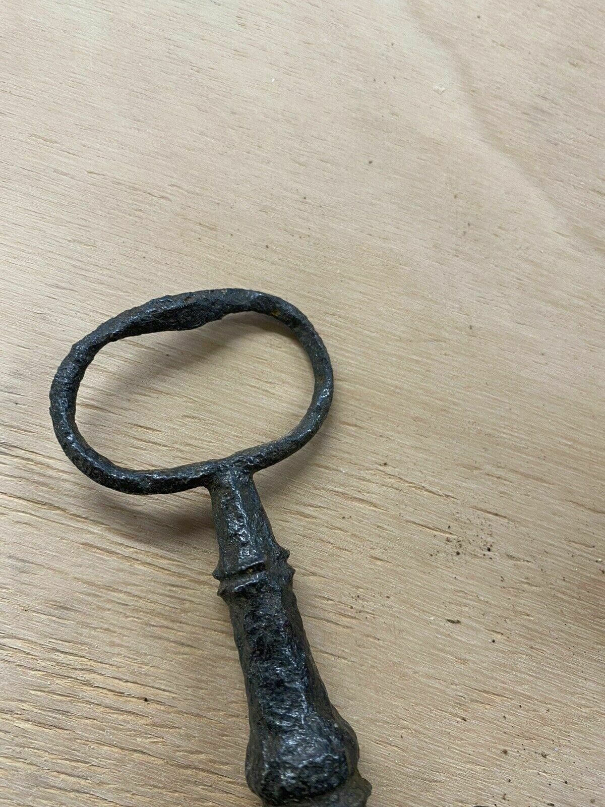 Home Fixtures Large 17th Century Rim Lock Key Reclaimed Period Oak Iron Rare Door Furniture photo