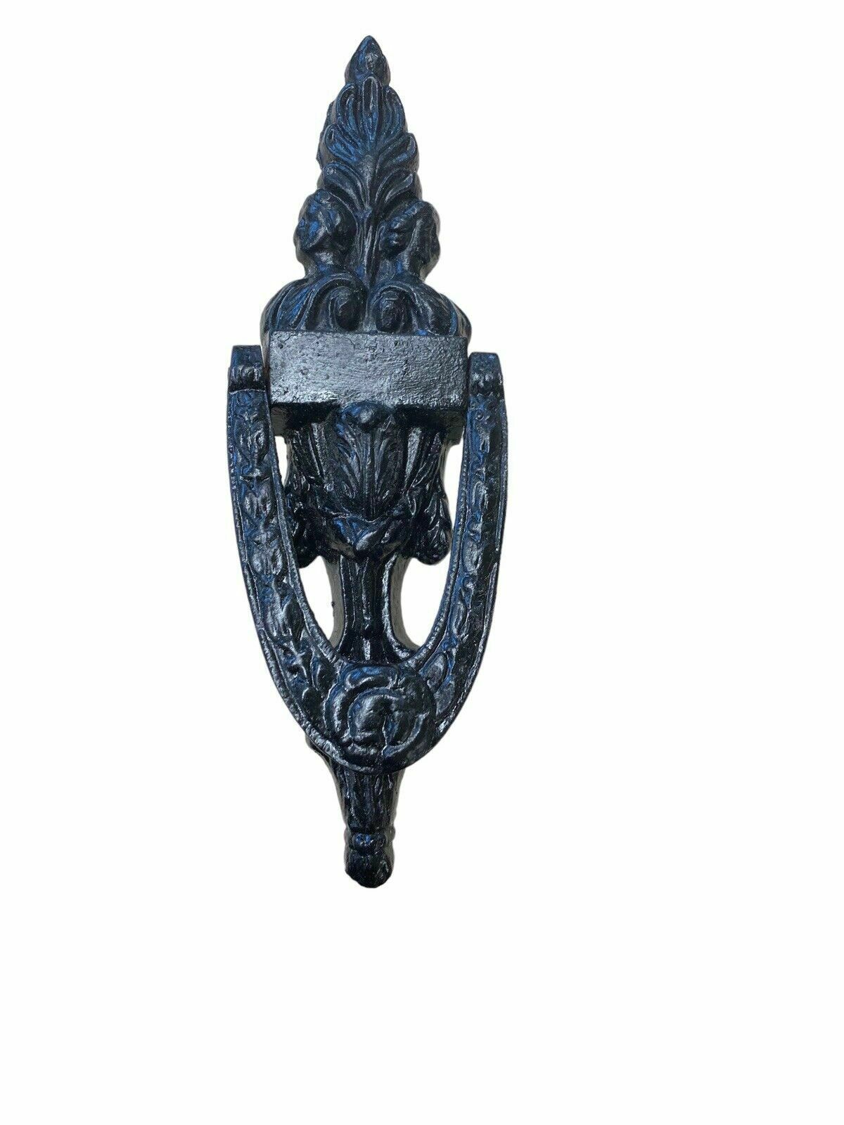 Victorian Cast Iron Front Door Knocker Antique Old Period Metal Reclaimed Salvag
