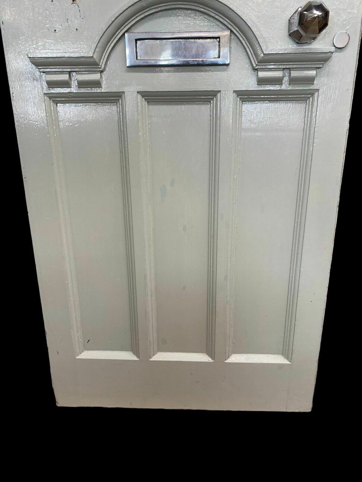 Edwardian Front Door Period Etched Glass Old Reclaimed Antique Wood Pine Classic photo 1711.0