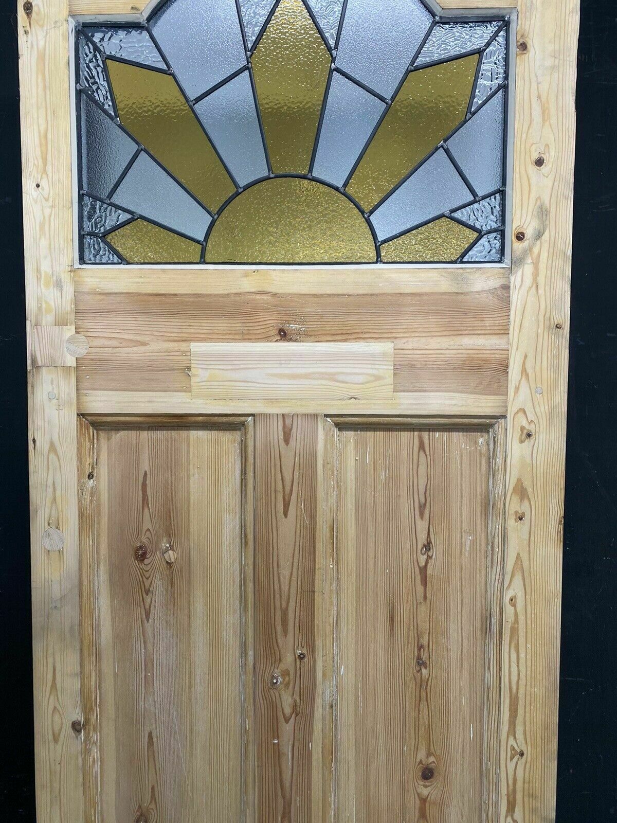 photo furniture Art Deco Front Door Period Stained Glass Old Reclaimed Antique Lead Wood 20s 30s