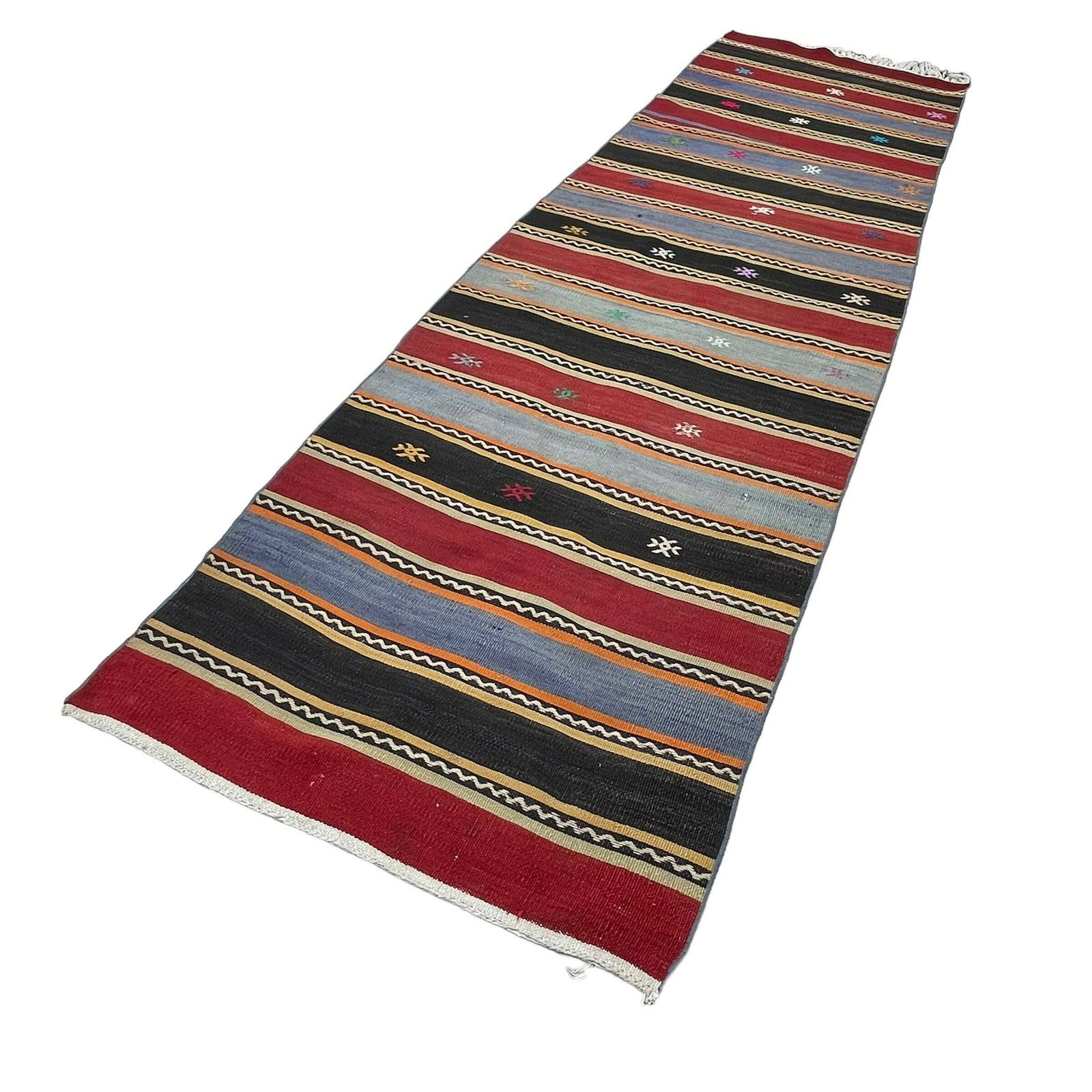 Traditioneel Turks Kilim Loper, Vintage Anatolisch Turks Kelim 308 X 86 Cm photo vintage