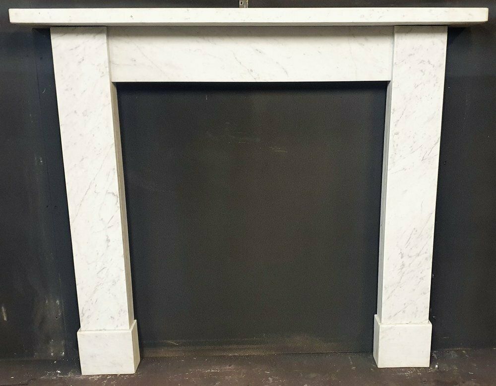 Original Victorian Carrara Marble Fireplace Mantel 0520