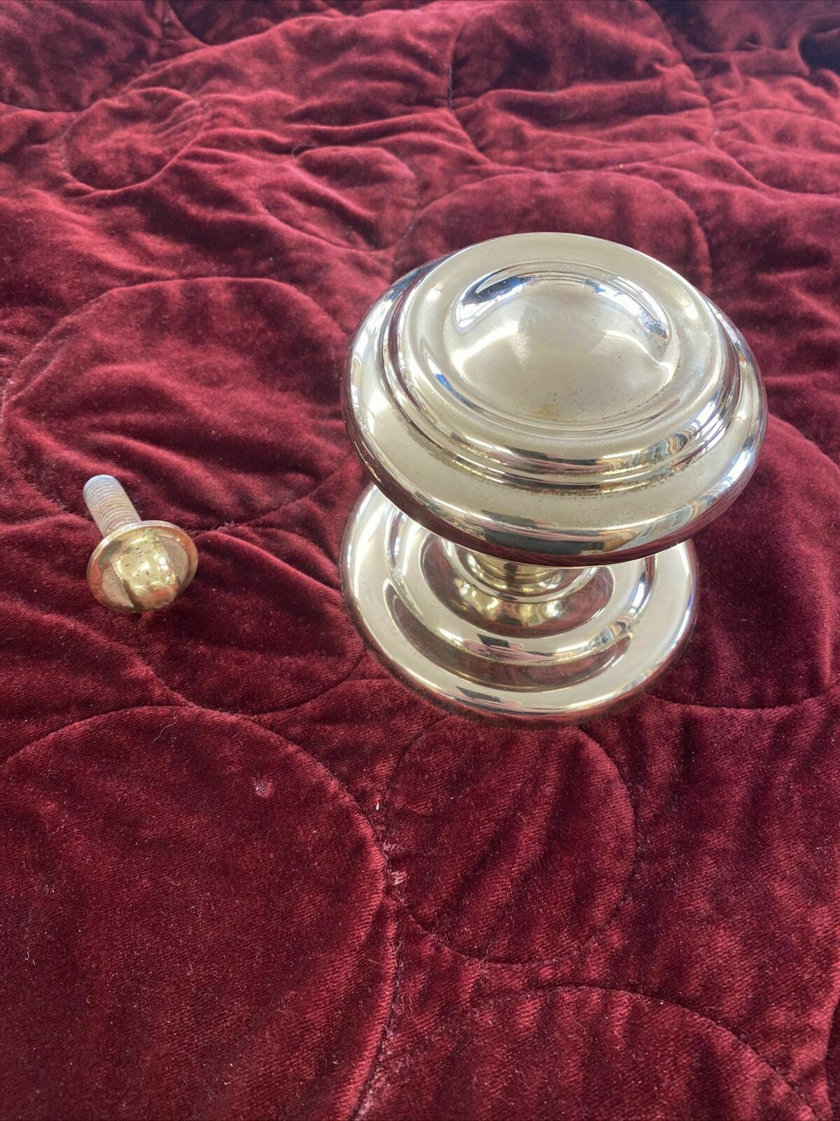 Xl Grand Antique Brass Door Knob Reclaimed Period Metal Old Pull Push Handle