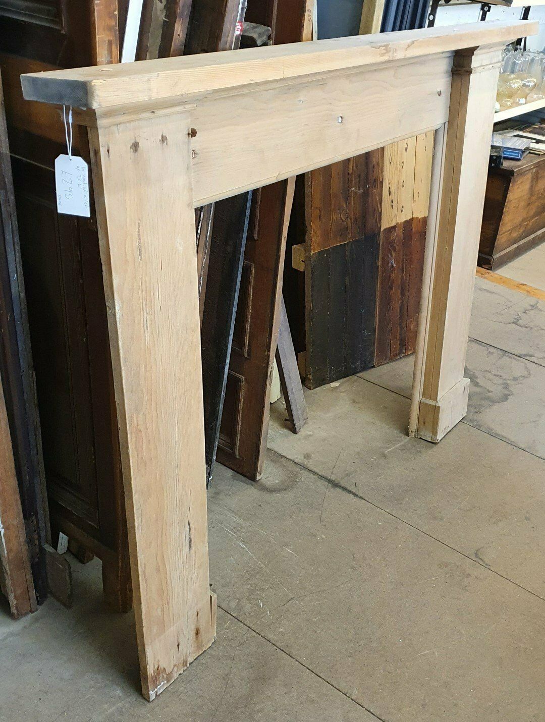 Unrestored Wooden Fireplace Mantel photo for sale