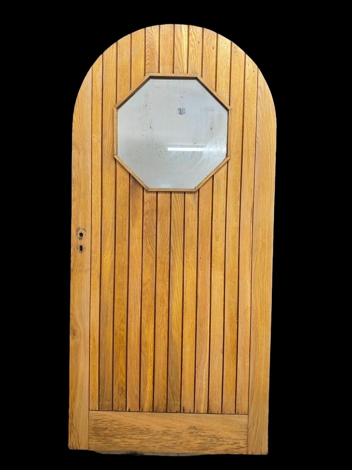 Arched Solid Oak Front Door Antique Period Reclaimed Old Wood Glazed External